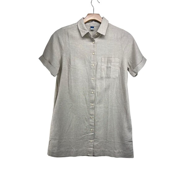 Old Navy Dresses & Skirts - Old Navy Linen Blend Mini Shirt Dress Womens Medium